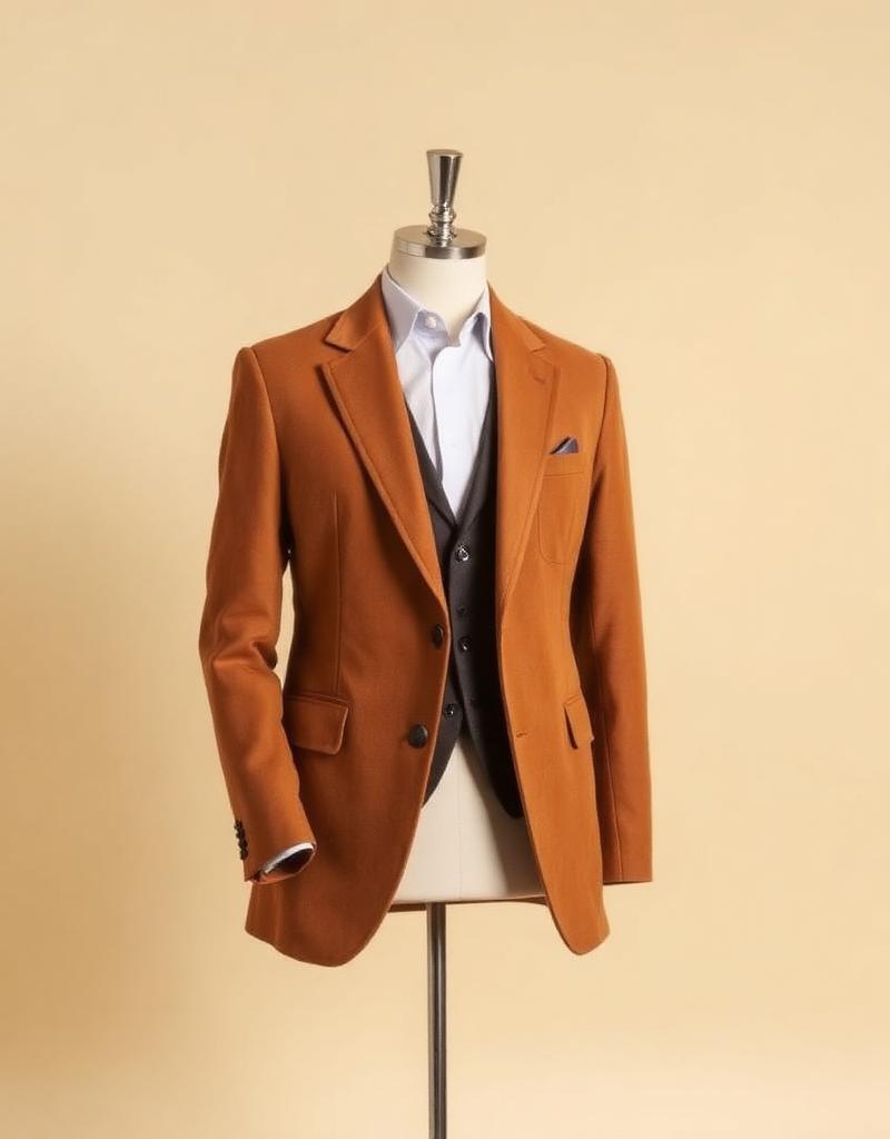 Camel Three-Piece Blazer